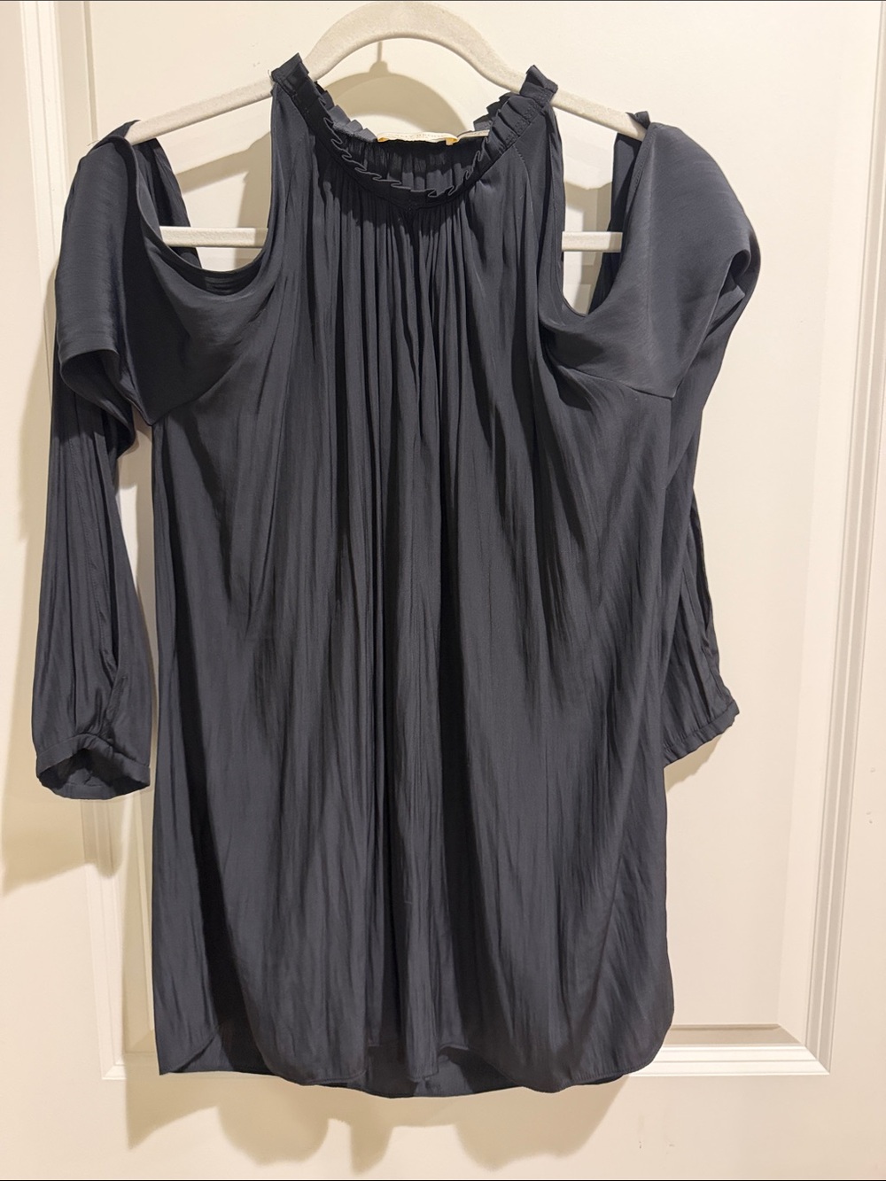 Ramy Brook Cold-Shoulder Black Women's Blouse